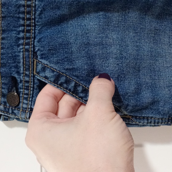 💙OshKosh B'gosh💙 - Blue/Gray Front Logo Denim Overalls - Picture 6 of 12